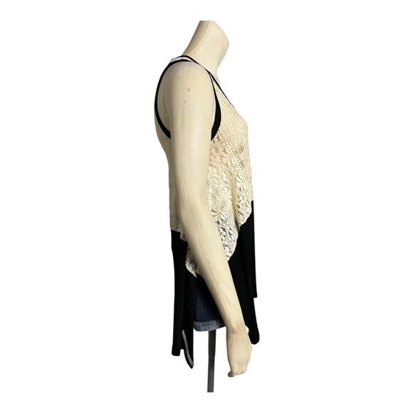 Valija Open Lace Tank Top Boho Blouse Shirt Cottage Indie Fairy Festival Hippie - Picture 4 of 7